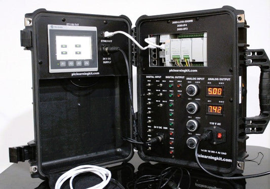 Allen Bradley Micro850 PLC Trainer with Analog, 4” HMI (SKU: AB-S-M850-4HMI)