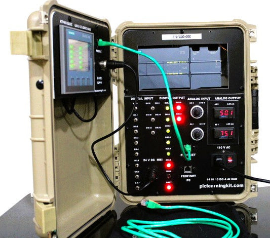 Siemens S7-1200 series Trainer with Analog and HMI (SKU:SI-S-S7-1200-4HMI)