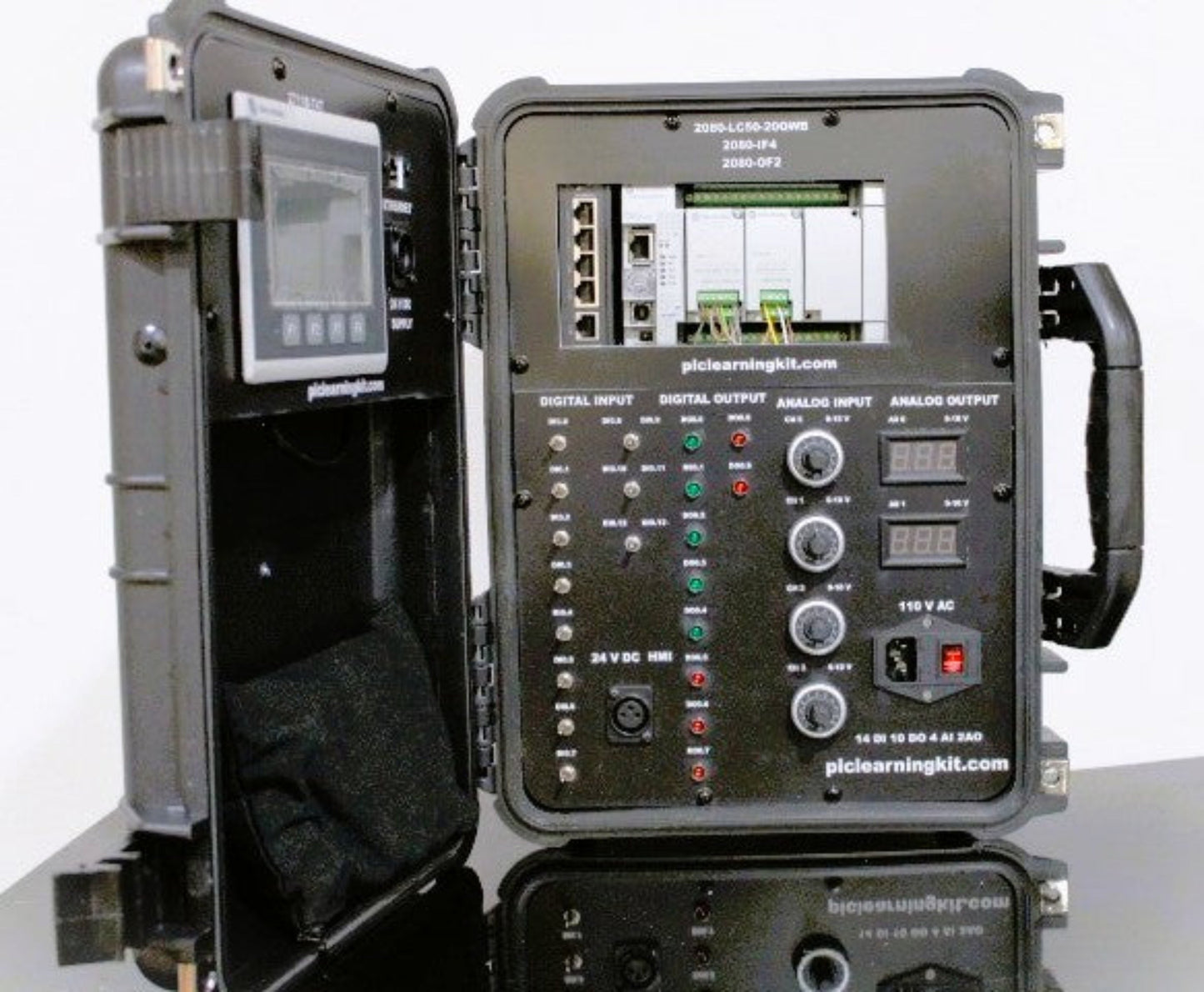 Allen Bradley Micro850 PLC Trainer with Analog, 4” HMI (SKU: AB-S-M850-4HMI)