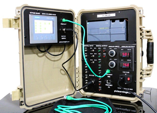 Siemens S7-1200 series Trainer with Analog and HMI (SKU:SI-S-S7-1200-4HMI)
