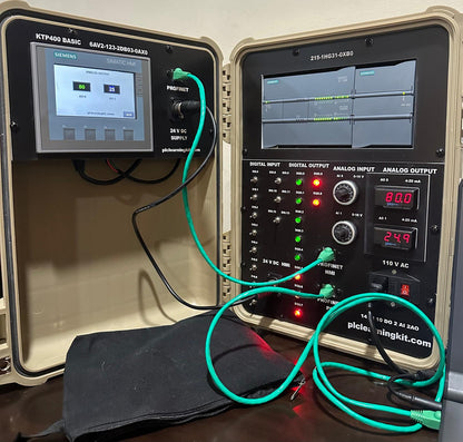Siemens S7-1200 series Trainer with Analog and HMI (SKU:SI-S-S7-1200-4HMI)